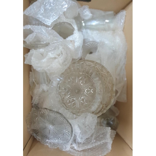 198 - Box full of old cut-glass items