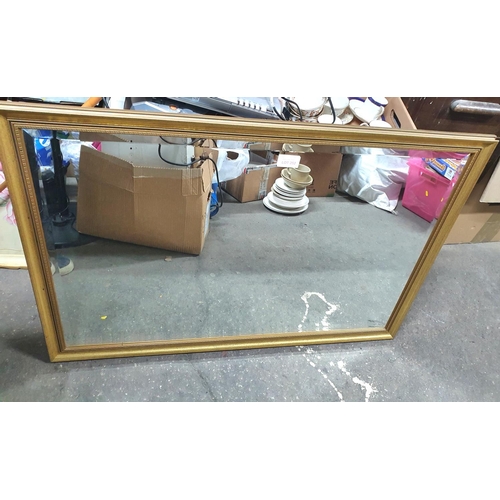 252 - Large oblong over-mantle mirror