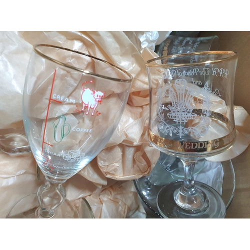 267 - Box full of modern drinking glasses (Qty)