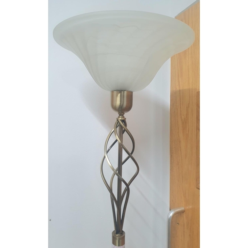 388 - Modern free-standing, metal standing lamp