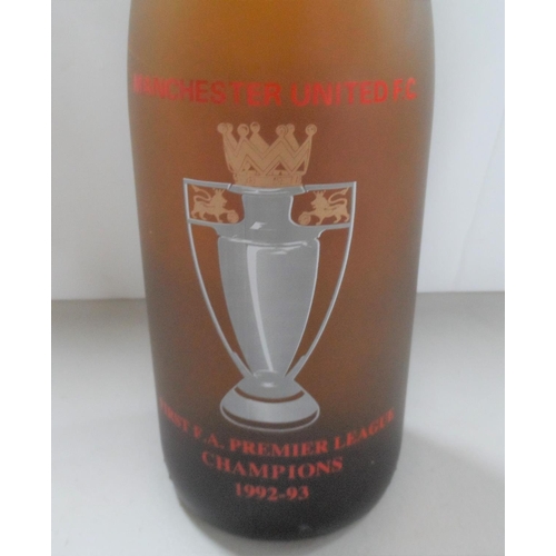 728 - RARE bottle of 1992 special cuvee, Les Vaillons Chablis bottled in special Manchester United bottles... 