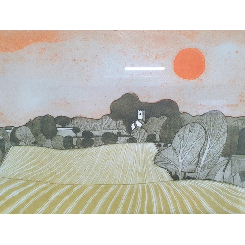 778 - John BRUNSDON (1933-2014) limited edition (143/550) coloured etching on wove paper depicting a summe... 