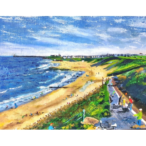 786 - Two Charles Boath of Whitely Bay coastal scene oils (2), both signed, both framed

The largest measu... 