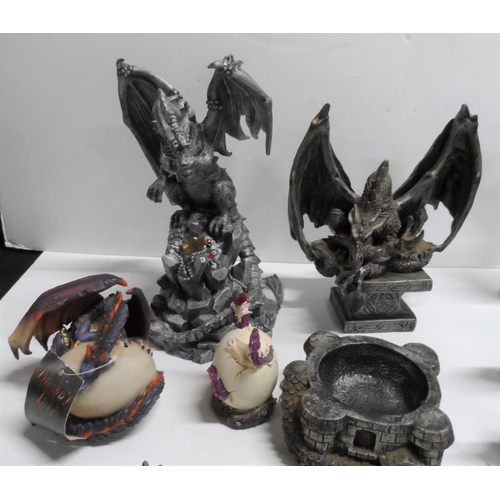 836 - Collection of dragon related ornaments (Qty)