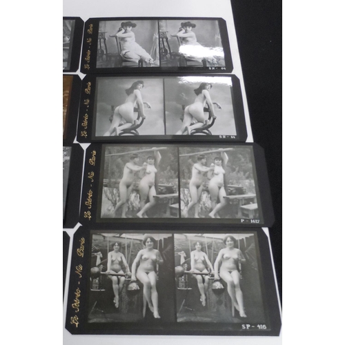 845 - Collection of early 20thC French female nude stereographs (12)