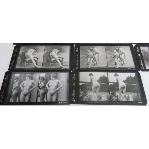 846 - Collection of early 20thC French female nude stereographs (11)