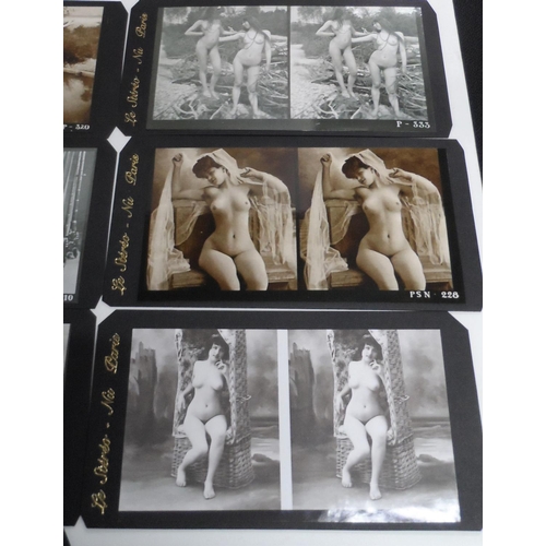 846 - Collection of early 20thC French female nude stereographs (11)