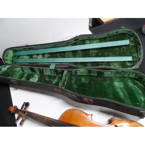 981 - Old Hopf violin together with its hard carry case