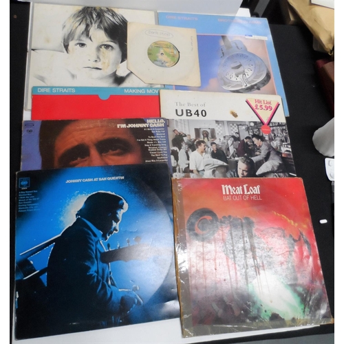 1001 - Small collection of LPs including Meat Loaf, Dire Straits etc (Qty)