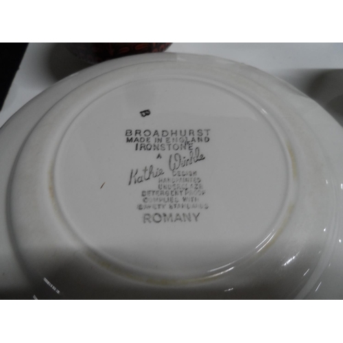 1061 - Large quantity of 1970s Broadhurst Ironstone dinner service (Qty)