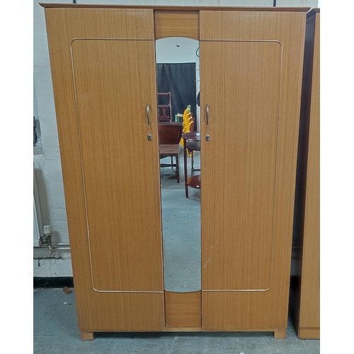 1159 - CWS Enfield, vintage mirrored double wardrobe