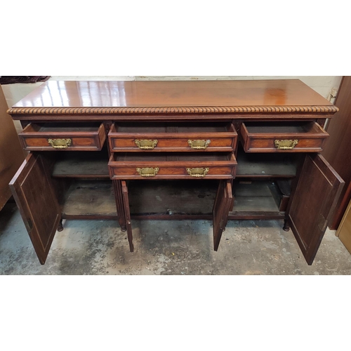 1181 - Large, ornate, Edwardian mahogany sideboard