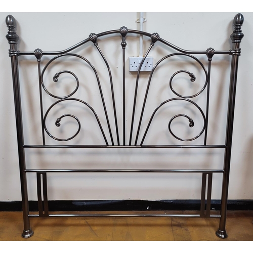 1212 - Ornate metal double headboard