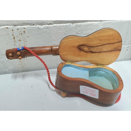 1008 - Miniature music/trinket box in the form of a Spanish Guitar