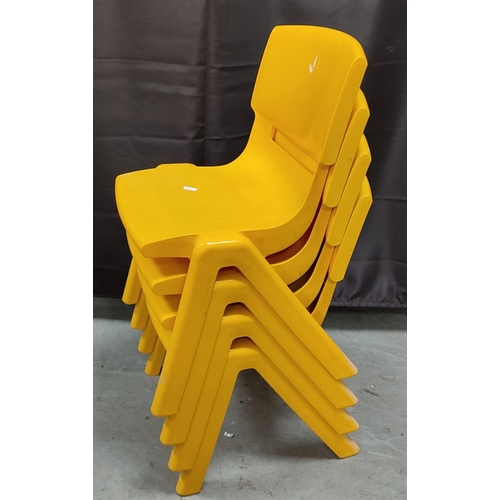 482 - Four children's stackable chairs together with two vintage children's chairs and another (7)