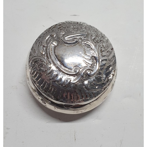 12 - Silver hinged pill box