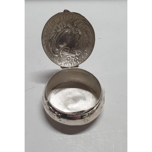 12 - Silver hinged pill box