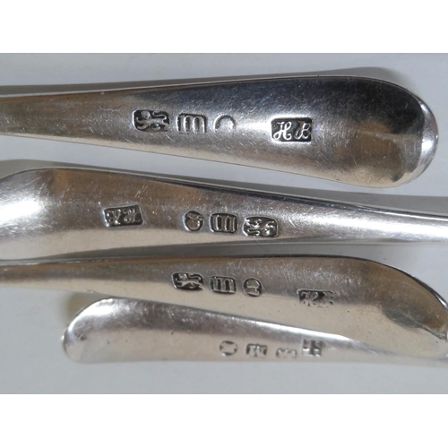 13 - Seven Georgian silver teaspoons (90 grams)