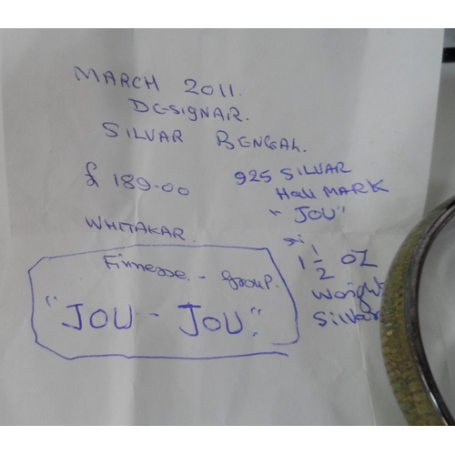 31 - Stunning ladies 925 silver and enamelled ladies bangle by Silvar Bengal, cost £189