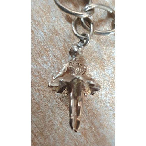 78 - 9 ct gold charm bracelet with 6 charms,

11.6 grams