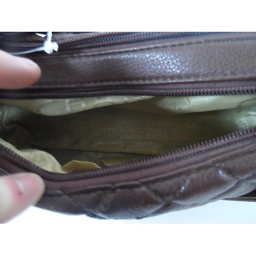 118 - Chanel brown leather handbag