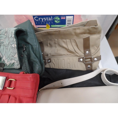 126 - Five designer handbags, mostly unused, as new, including Storm (5)