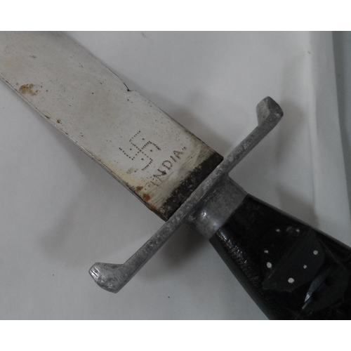 155 - Indian sword and scabbard together with another (2)