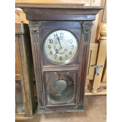 156 - Two early 20thC Oak cased wall clocks (2)