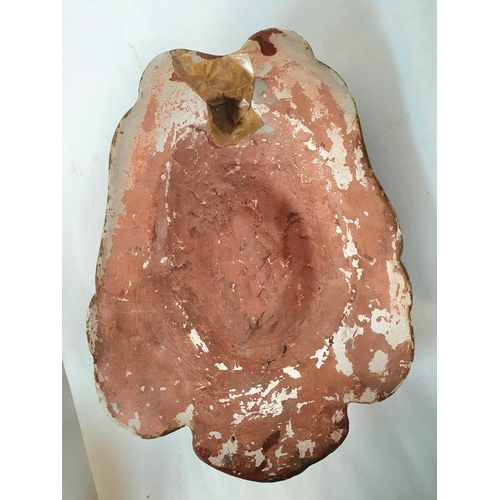 158 - 20thC ceramic wall hanging depicting a 1920s womans head