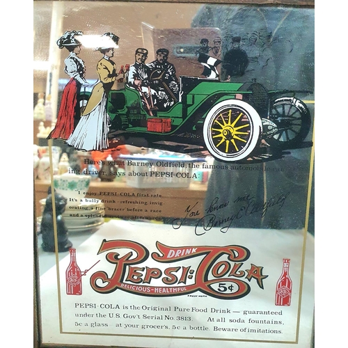 169 - Small reproduction Pepsi Cola advertising mirror