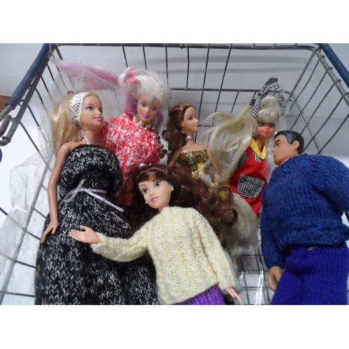 178 - Collection of vintage Barbie style dolls and an Action Man example (Qty)