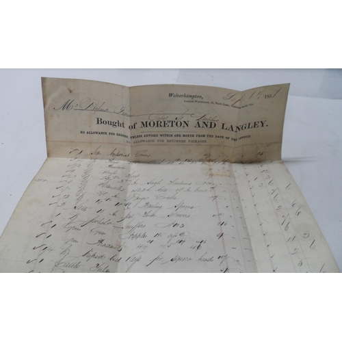109 - 1856 receipt letter with 1d red stamp and fine clear cancelation Wolverhampton to Dublin