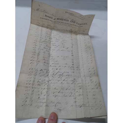 109 - 1856 receipt letter with 1d red stamp and fine clear cancelation Wolverhampton to Dublin