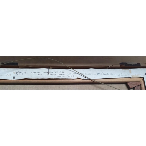 167 - Oliver Hall (1869-1957) oil on canvas, view of Lower Bardsea village, framed,

The oil measures 34 x... 