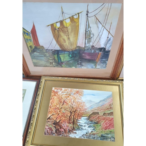 233 - Seven framed 20thC watercolours, all by different artists (7)