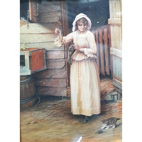 108 - indistinctly signed c1900 watercolour 