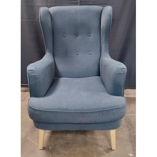 455 - Modern, wingback armchair