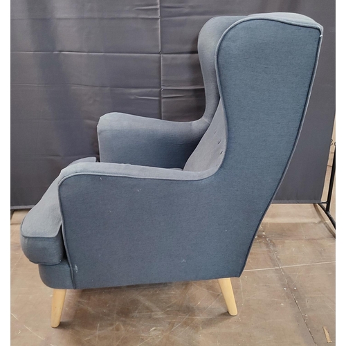 455 - Modern, wingback armchair