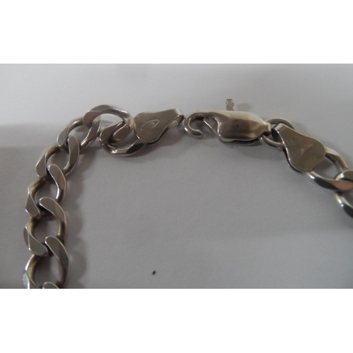 36 - Heavy 925 silver flat-link chain,

25.6 grams