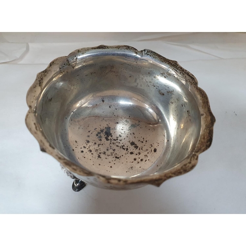 5 - SHEFFIELD 1906 SILVER BOWL on 3 FEET,

63 grams