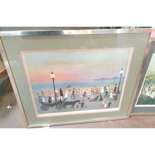 285 - Two pencil signed, official blind-stamped Helen Bradly prints in matching Aluminium frames (2)