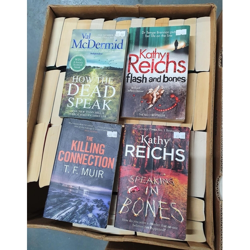 259 - Three boxes of modern, nearly new, paper back books for re-sale including authors  - Martina Cole, L... 