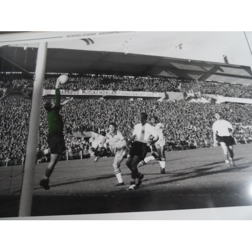 268 - Colin MacDonald, England goalkeeper at 1958 world cup, signed framed photo