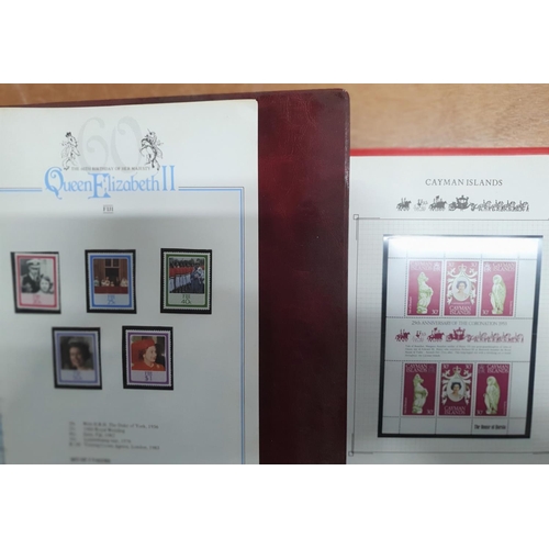 63A - Two albums relating to world stamp sets commemorating the reign of QE II (2)