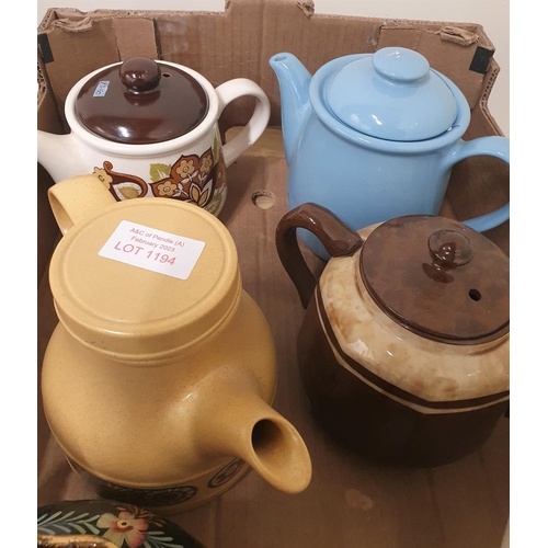 1194 - Collection of six various tea pots (6)