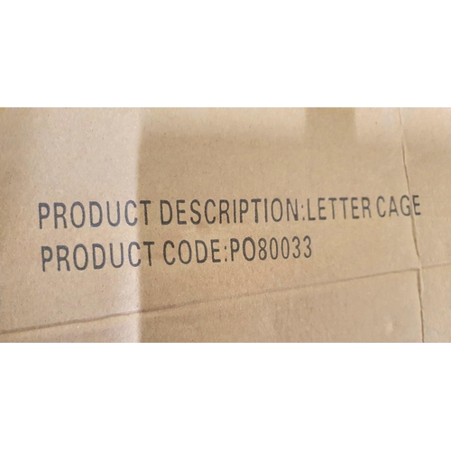 1249 - Metal letter cage, packaged, as new