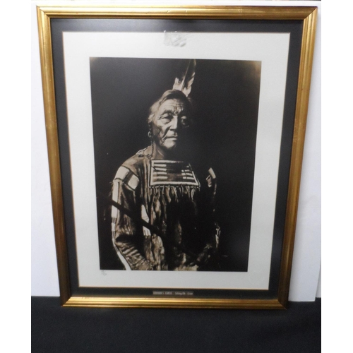 66 - Limited edition (29/272) silver gelatin print with blind stamp of Sitting Elk - Crow after Edward S.... 