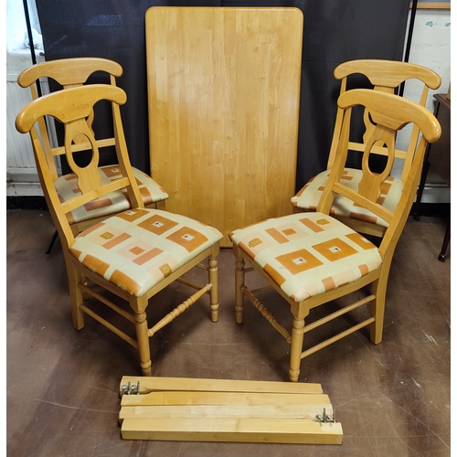 650 - Malaysian dining table and four chairs (5)