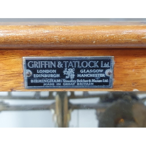 468 - Cased laboratory scales by Griffin & Tatlock Ltd