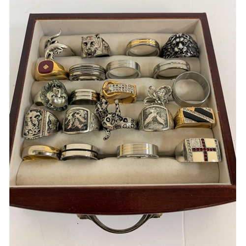 206 - Collection of gents costume rings (Qty)
 
Please Note - Drawer is not included